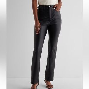Express super high rise leather pants